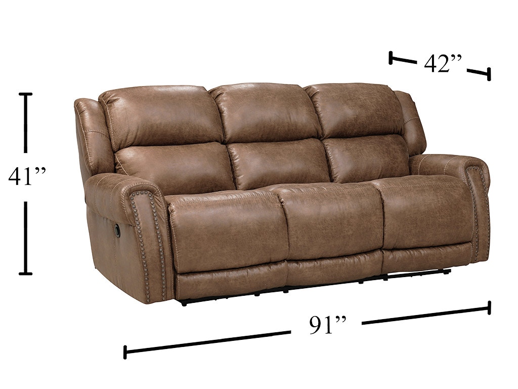 Maverick Oak Double Reclining Power Sofa by Homestretch 1913917